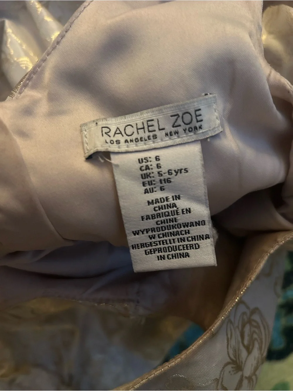 Rachel Zoe Cream Floral Jacquard Tiered Party Dress